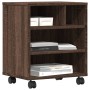 Printer stand with oak brown wheels 41x32x48 cm by vidaXL, Printer supports - Ref: Foro24-840624, Price: 44,17 €, Discount: %