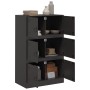 Black steel sideboard 67x39x107 cm by vidaXL, Sideboards - Ref: Foro24-841655, Price: 160,19 €, Discount: %