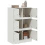 Aparador de acero blanco 67x39x107 cm de vidaXL, Aparadores - Ref: Foro24-841660, Precio: 170,99 €, Descuento: %