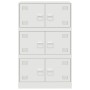 Aparador de acero blanco 67x39x107 cm de vidaXL, Aparadores - Ref: Foro24-841660, Precio: 170,99 €, Descuento: %