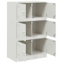 Aparador de acero blanco 67x39x107 cm de vidaXL, Aparadores - Ref: Foro24-841660, Precio: 170,99 €, Descuento: %