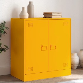 Aparador de acero amarillo mostaza 67x39x73 cm de vidaXL, Aparadores - Ref: Foro24-841676, Precio: 123,99 €, Descuento: %