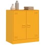 Aparador de acero amarillo mostaza 67x39x73 cm de vidaXL, Aparadores - Ref: Foro24-841676, Precio: 122,95 €, Descuento: %