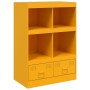 Aparador de acero amarillo mostaza 67x39x95 cm de vidaXL, Aparadores - Ref: Foro24-841802, Precio: 142,99 €, Descuento: %