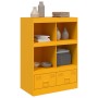 Aparador de acero amarillo mostaza 67x39x95 cm de vidaXL, Aparadores - Ref: Foro24-841802, Precio: 142,99 €, Descuento: %