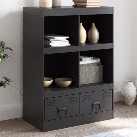 Aparador de acero negro 67x39x95 cm de vidaXL, Aparadores - Ref: Foro24-841799, Precio: 133,99 €, Descuento: %