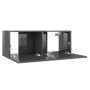 Glossy gray plywood TV cabinet 80x30x30 cm by vidaXL, TV Furniture - Ref: Foro24-801480, Price: 59,99 €, Discount: %