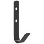 J-shaped wall hooks 12 units black steel by vidaXL, Horse rein accessories - Ref: Foro24-172460, Price: 19,99 €, Discount: %