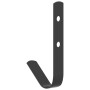 J-shaped wall hooks 12 units black steel by vidaXL, Horse rein accessories - Ref: Foro24-172460, Price: 19,99 €, Discount: %