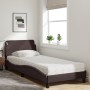 Bed with dark brown fabric mattress 90x190 cm by vidaXL, Beds and slatted bases - Ref: Foro24-3208307, Price: 238,99 €, Disco...