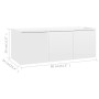 Glänzend weißer Sperrholz-TV-Schrank 80x34x30 cm von vidaXL, TV-Möbel - Ref: Foro24-801865, Preis: 71,10 €, Rabatt: %