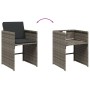 Set comedor de jardín 5 piezas con cojines ratán sintético gris de vidaXL, Conjuntos de jardín - Ref: Foro24-3277849, Precio:...