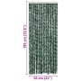 Green and white chenille mosquito net curtain 56x185 cm by vidaXL, Mosquito nets for windows - Ref: Foro24-325445, Price: 34,...