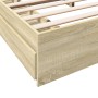 Sonoma oak engineered wood bed with drawers 180x200 cm by vidaXL, Beds and slatted bases - Ref: Foro24-3280638, Price: 168,77...