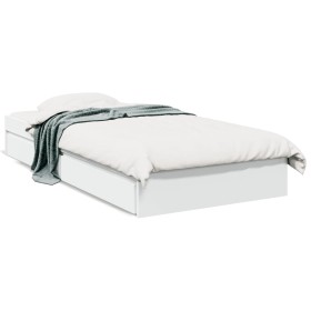 Cama con cajones madera de ingeniería blanca 90x200 cm de vidaXL, Camas y somieres - Ref: Foro24-3280678, Precio: 127,99 €, D...