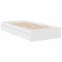 Cama con cajones madera de ingeniería blanca 90x200 cm de vidaXL, Camas y somieres - Ref: Foro24-3280678, Precio: 148,75 €, D...