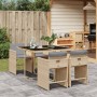 5-teiliges Garten-Essset mit beigen Kissen aus synthetischem Rattan von vidaXL, Gartensets - Ref: Foro24-3277847, Preis: 409,...