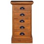 Solid teak wood 5-drawer cabinet 35x30x60 cm by vidaXL, Drawers - Ref: Foro24-289065, Price: 118,36 €, Discount: %