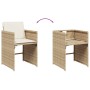 Set comedor de jardín 11 pzas con cojines ratán sintético beige de vidaXL, Conjuntos de jardín - Ref: Foro24-3277887, Precio:...