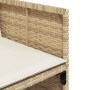 Set comedor de jardín 11 pzas con cojines ratán sintético beige de vidaXL, Conjuntos de jardín - Ref: Foro24-3277887, Precio:...