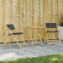 3-teiliges klappbares Bistro-Set aus Bambus mit dunkelgrauen Kissen von vidaXL, Gartensets - Ref: Foro24-3208934, Preis: 177,...