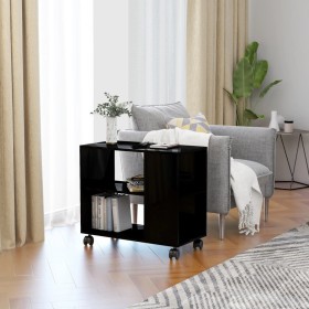 Glossy black plywood side table 70x35x55 cm by vidaXL, Side tables - Ref: Foro24-802127, Price: 32,11 €, Discount: %