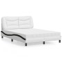 Bed with white and black synthetic leather mattress 120x200 cm by vidaXL, Beds and slatted bases - Ref: Foro24-3208716, Price...