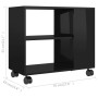 Mesa auxiliar madera contrachapada negro brillante 70x35x55 cm de vidaXL, Mesas auxiliares - Ref: Foro24-802127, Precio: 32,4...