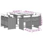 Garden dining set 9 pieces and gray synthetic rattan cushions by vidaXL, Garden sets - Ref: Foro24-3277963, Price: 535,96 €, ...