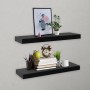 Floating wall shelves 2 units black 40x20x3.8 cm by vidaXL, Shelves and shelves - Ref: Foro24-288200, Price: 33,52 €, Discoun...