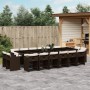 17-teiliges Gartenmöbel-Set und braune synthetische Rattankissen von vidaXL, Gartensets - Ref: Foro24-3278012, Preis: 1,00 €,...