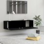 TV wall unit made of black plywood wood, 120x30x30 cm by vidaXL, TV Furniture - Ref: Foro24-801491, Price: 55,41 €, Discount: %