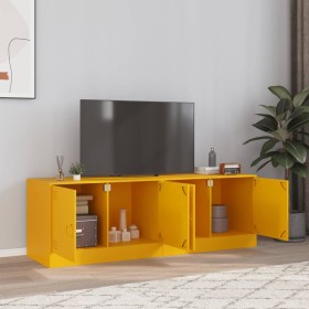 TV furniture 2 units mustard yellow steel 67x39x44 cm by vidaXL, TV Furniture - Ref: Foro24-841638, Price: 143,99 €, Discount: %