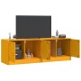 TV furniture 2 units mustard yellow steel 67x39x44 cm by vidaXL, TV Furniture - Ref: Foro24-841638, Price: 143,23 €, Discount: %