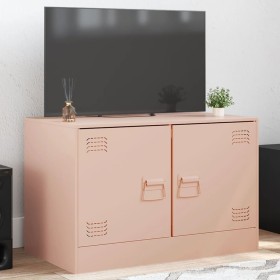 Mueble para TV de acero rosa 67x39x44 cm de vidaXL, Muebles TV - Ref: Foro24-841633, Precio: 79,99 €, Descuento: %