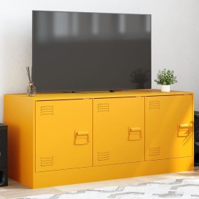 Mueble para TV de acero amarillo mostaza 99x39x44 cm de vidaXL, Muebles TV - Ref: Foro24-841646, Precio: 105,99 €, Descuento: %