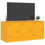 Mustard yellow steel TV cabinet 99x39x44 cm by vidaXL, TV Furniture - Ref: Foro24-841646, Price: 105,99 €, Discount: %