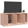 Mueble para TV de acero rosa 99x39x44 cm de vidaXL, Muebles TV - Ref: Foro24-841644, Precio: 105,71 €, Descuento: %