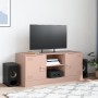 Mueble para TV de acero rosa 99x39x44 cm de vidaXL, Muebles TV - Ref: Foro24-841686, Precio: 101,99 €, Descuento: %