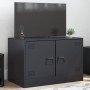 Mueble para TV de acero negro 67x39x44 cm de vidaXL, Muebles TV - Ref: Foro24-841631, Precio: 75,66 €, Descuento: %