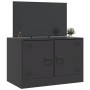 Mueble para TV de acero negro 67x39x44 cm de vidaXL, Muebles TV - Ref: Foro24-841631, Precio: 75,66 €, Descuento: %