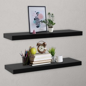 Floating wall shelves 2 units black 120x20x3.8 cm by vidaXL, Shelves and shelves - Ref: Foro24-288204, Price: 69,80 €, Discou...