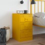 Mesita de noche acero amarillo mostaza 34,5x39x62 cm de vidaXL, Mesitas de noche - Ref: Foro24-841781, Precio: 102,99 €, Desc...