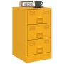 Mesita de noche acero amarillo mostaza 34,5x39x62 cm de vidaXL, Mesitas de noche - Ref: Foro24-841781, Precio: 102,99 €, Desc...