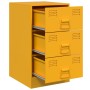 Mesita de noche acero amarillo mostaza 34,5x39x62 cm de vidaXL, Mesitas de noche - Ref: Foro24-841781, Precio: 102,99 €, Desc...