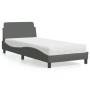 Bed with dark gray fabric mattress 80x200 cm by vidaXL, Beds and slatted bases - Ref: Foro24-3208285, Price: 221,93 €, Discou...