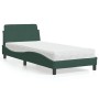 Cama con colchón terciopelo verde oscuro 90x190 cm de vidaXL, Camas y somieres - Ref: Foro24-3208314, Precio: 251,76 €, Descu...