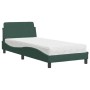 Cama con colchón terciopelo verde oscuro 90x190 cm de vidaXL, Camas y somieres - Ref: Foro24-3208314, Precio: 251,76 €, Descu...