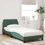 Cama con colchón terciopelo verde oscuro 90x190 cm de vidaXL, Camas y somieres - Ref: Foro24-3208314, Precio: 251,76 €, Descu...