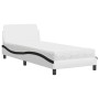 Cama con colchón cuero sintético blanco y negro 90x190 cm de vidaXL, Camas y somieres - Ref: Foro24-3208323, Precio: 245,00 €...